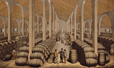 Wine Cellar at Jerez de la Frontera by Spanish School